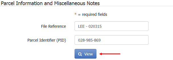 01 - Parcel Information and Miscellaneous Notes