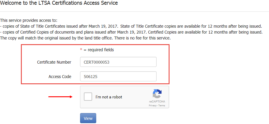 01a - LTSA Certifications Access Service