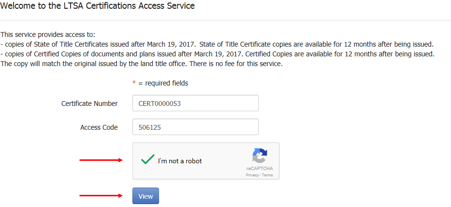 03a - LTSA Certifications Access Service
