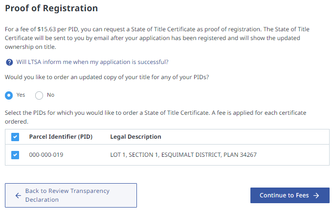 Order a State of Title Certificate