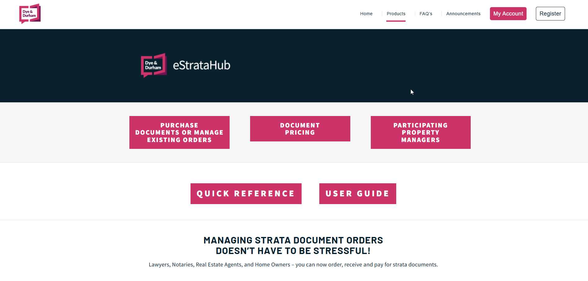 eStrataHub Home Page