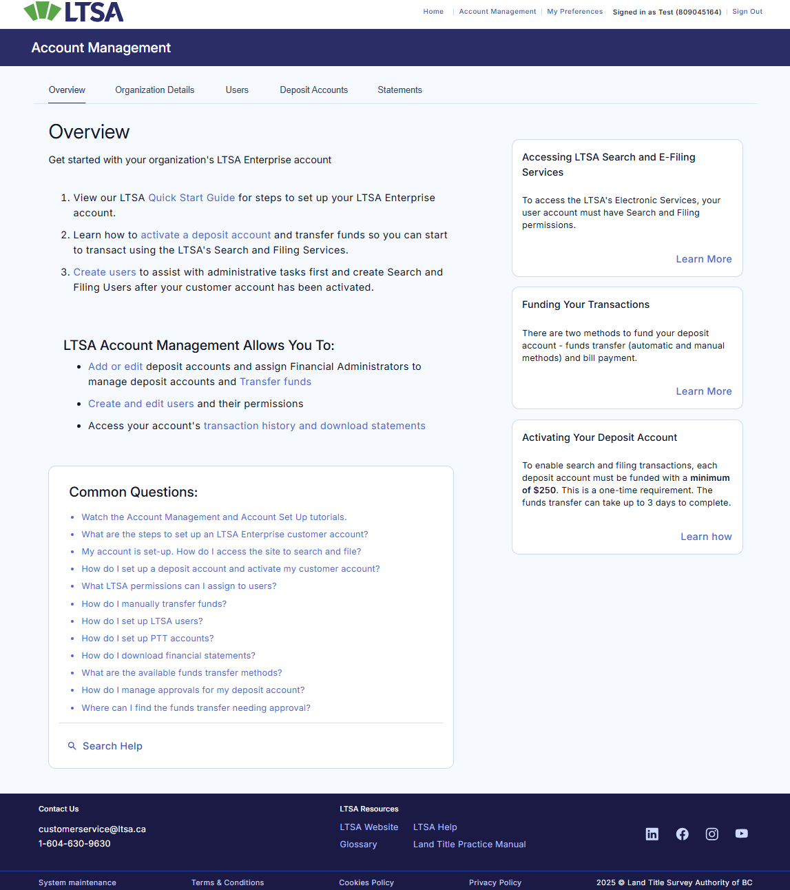 Navigating LTSA Enterprise | System Help