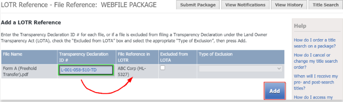 Add a LOTR Reference