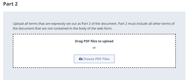 Part 2 data entry section