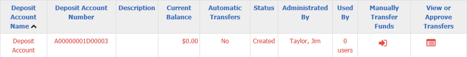 Inactive Deposit Account