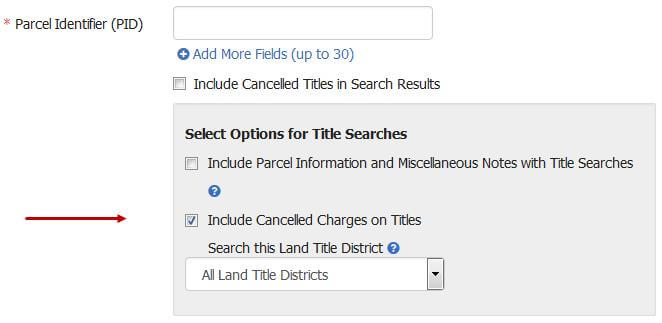 Title Search Options
