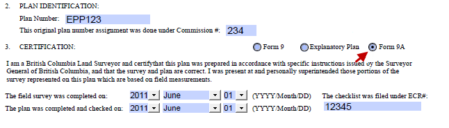 SPC Form - Section 3 Form 9A