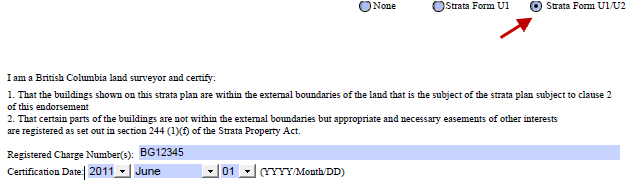 SPC Form - Strata Form U1/U2