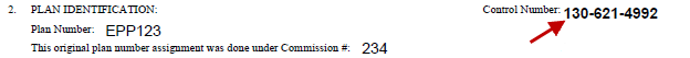 Example Control Number