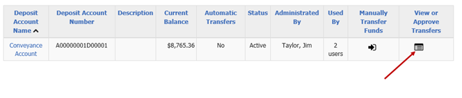 Deposit Accounts page