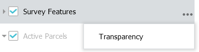 Transparency menu