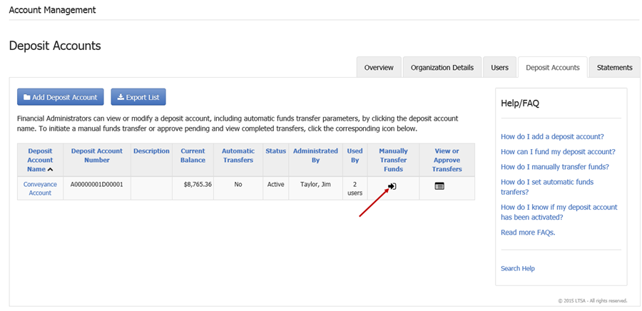 Manually Transfer Funds icon