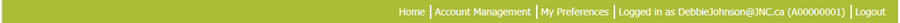 Administrator Navigation Bar