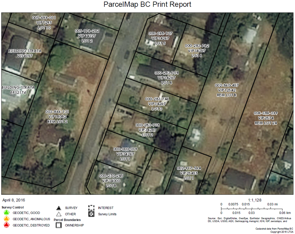 Parcel Map BC Print Report