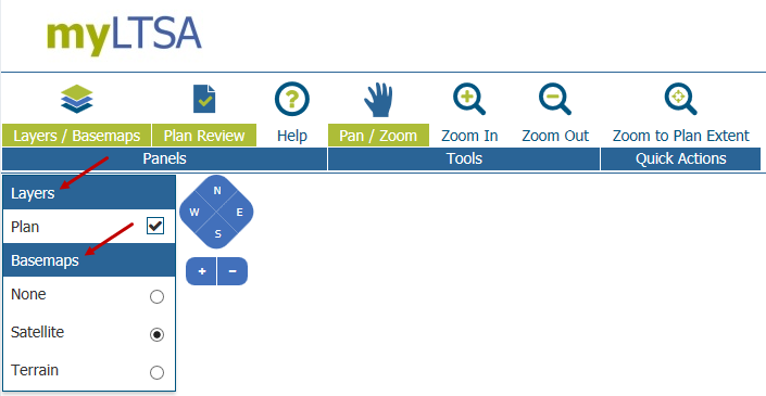 Basemap Radio Control button