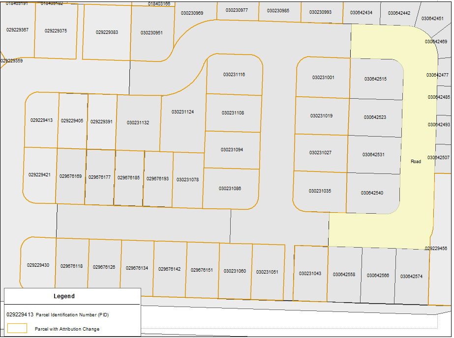 Real-World Changes – Parcel Attribute Changes (Map View)