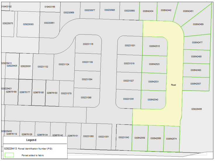 Real-World Changes – Parcel Additions (Map View)