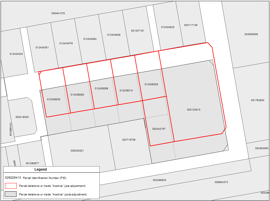 Real-World Changes – Parcel Deletions (Map View)