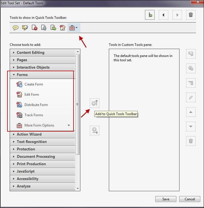 Acrobat 11 Form Options