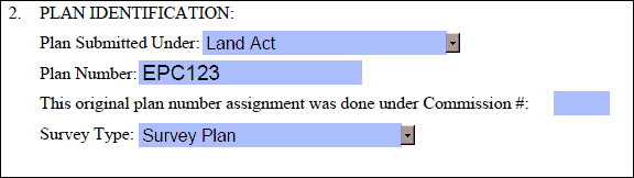 Survey Plan Submission - Section 2