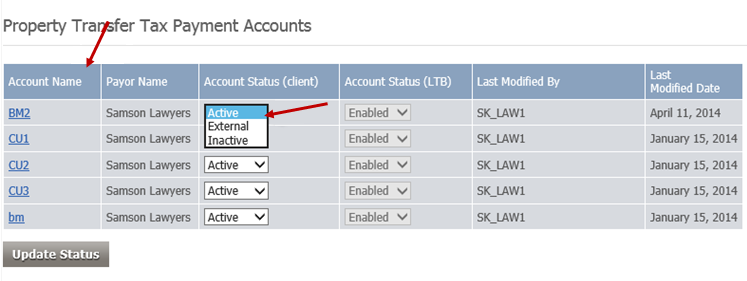 PTT Payment Accounts