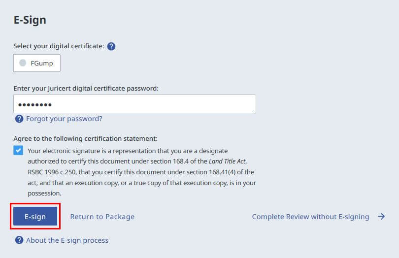 E-sign End Review esignendreview