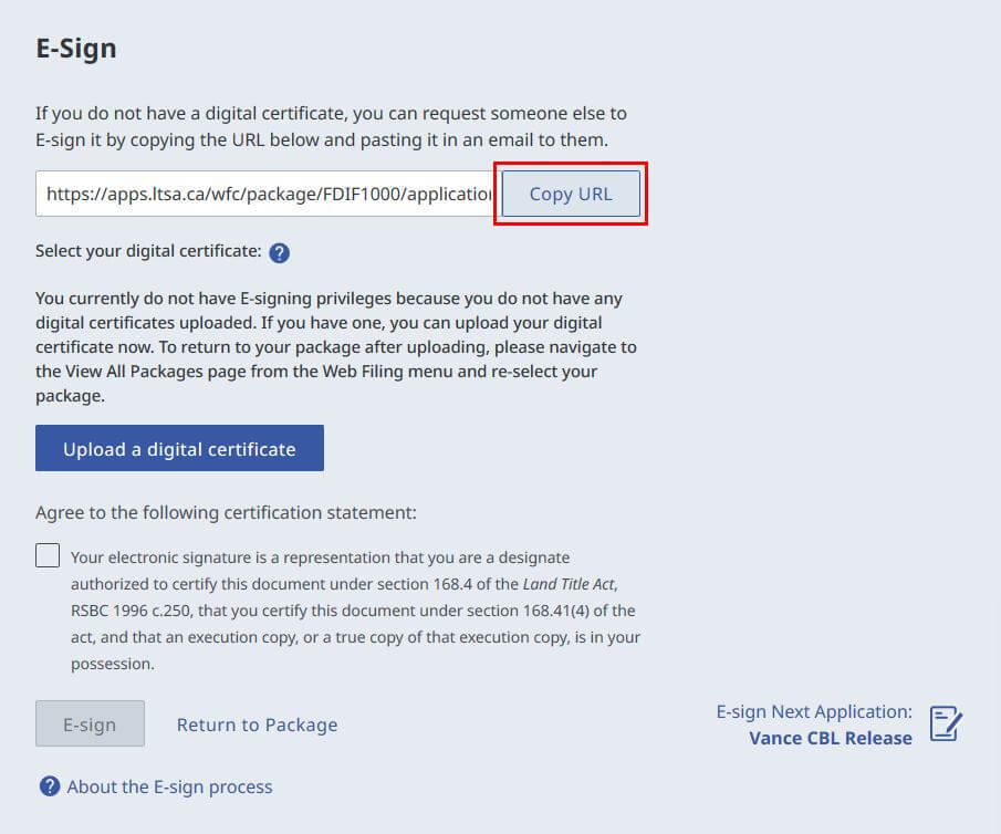 Email E-signing Request emailrequest