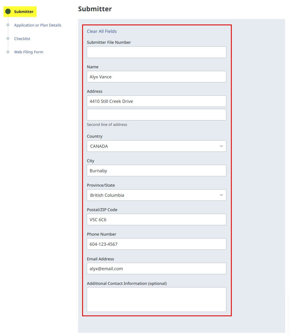 Submitter Filled submitterfilled