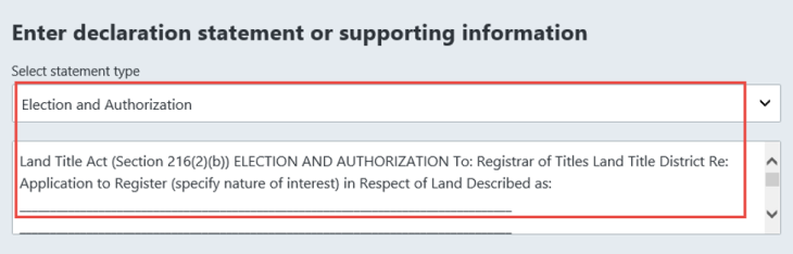 Declaration | LTSA Help