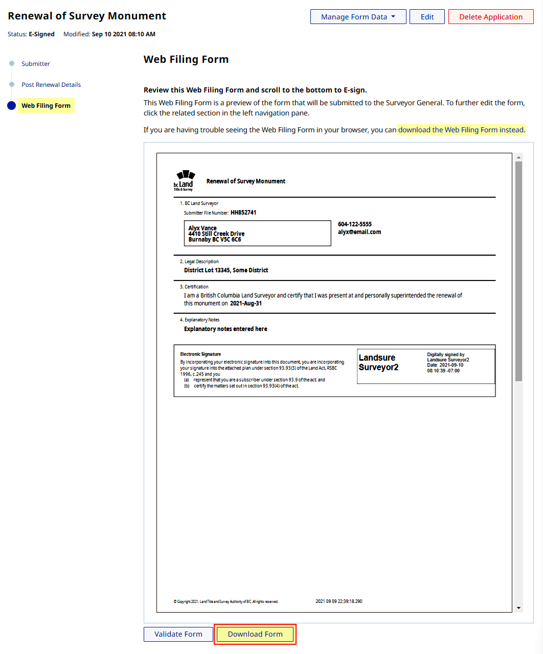 Download Forms | System Help