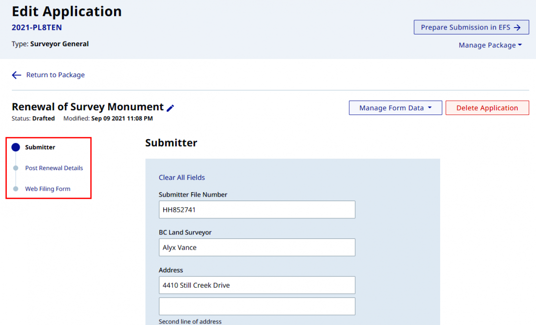 Edit A Form Within A Package | LTSA Help