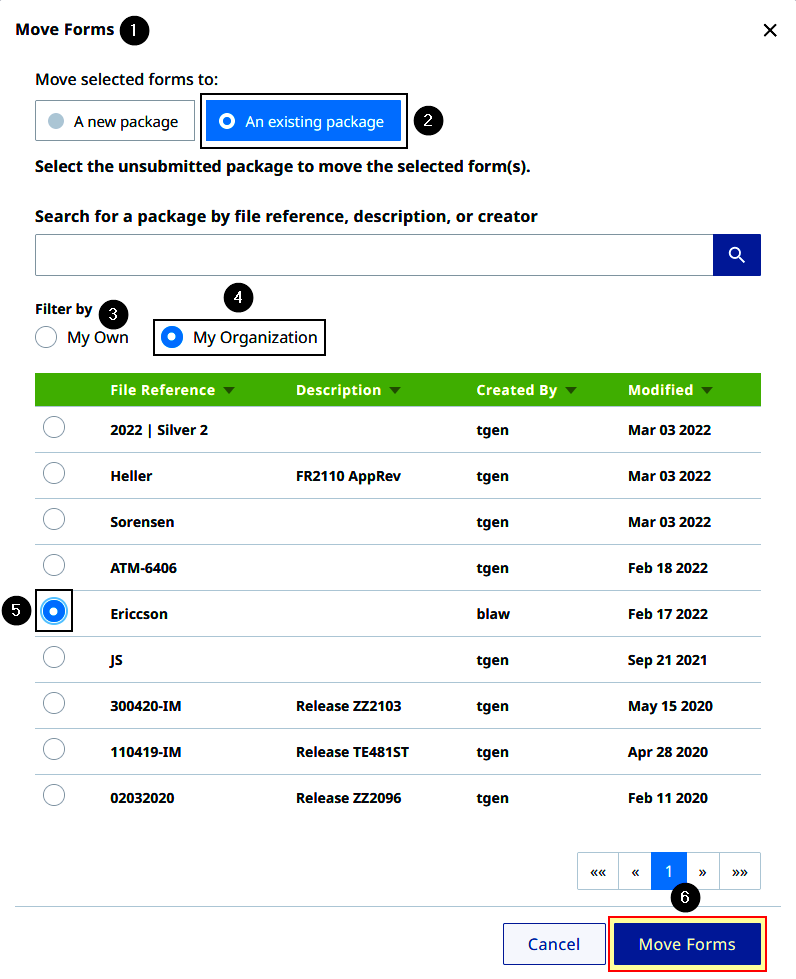 Move Forms | LTSA Help