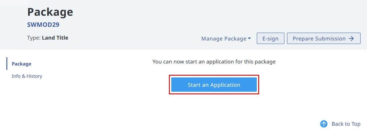 Start an Application for Template startapp